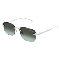 Occhiali da sole Montblanc Uomo MB0456S005-SILVER-SILVER-GREEN54